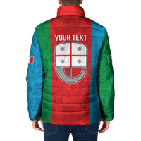 Personalized Italy Liguria Padded Jacket Inspiration Flags Style - Wonder Print Shop