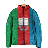 Personalized Italy Liguria Padded Jacket Inspiration Flags Style - Wonder Print Shop