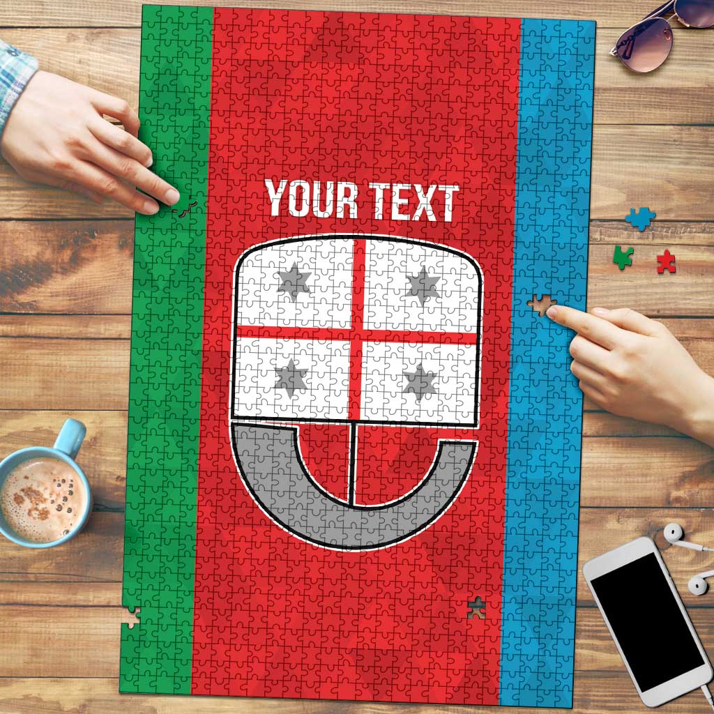 Personalized Italy Liguria Puzzle Inspiration Flags Style - Wonder Print Shop