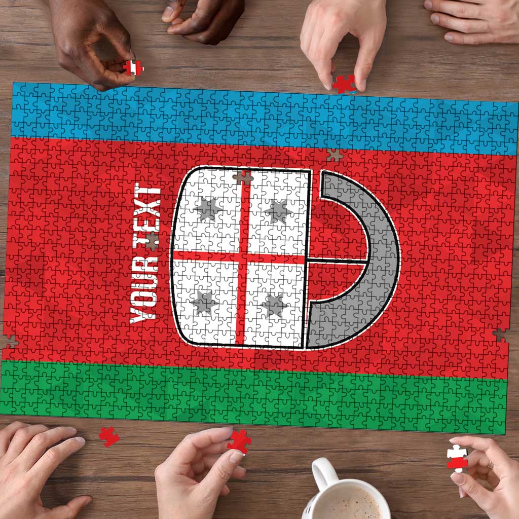 Personalized Italy Liguria Puzzle Inspiration Flags Style - Wonder Print Shop