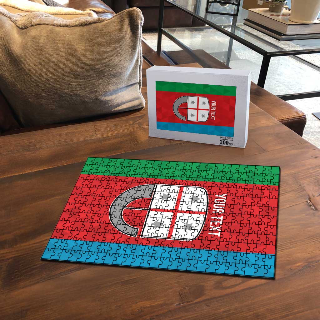 Personalized Italy Liguria Puzzle Inspiration Flags Style - Wonder Print Shop