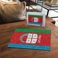 Personalized Italy Liguria Puzzle Inspiration Flags Style - Wonder Print Shop