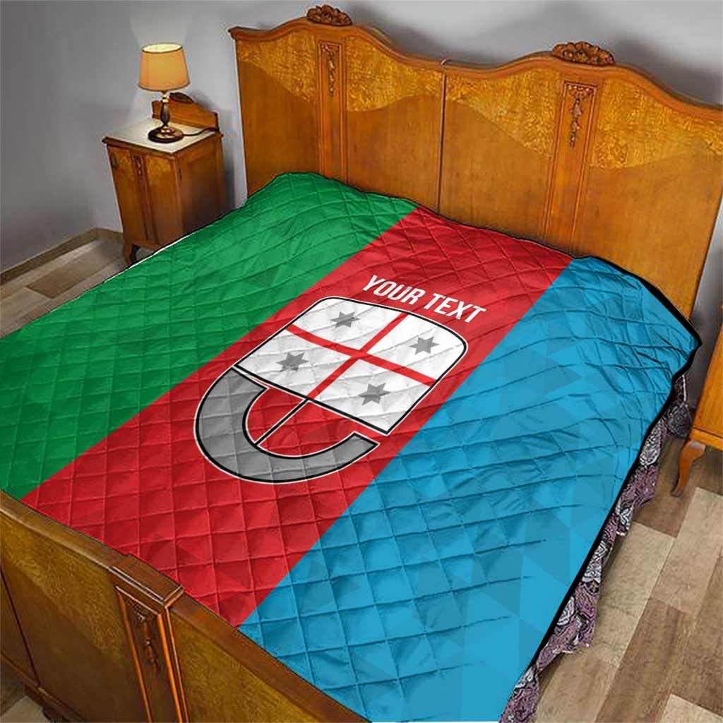 Personalized Italy Liguria Quilt Inspiration Flags Style