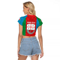 Personalized Italy Liguria Raglan Cropped T Shirt Inspiration Flags Style