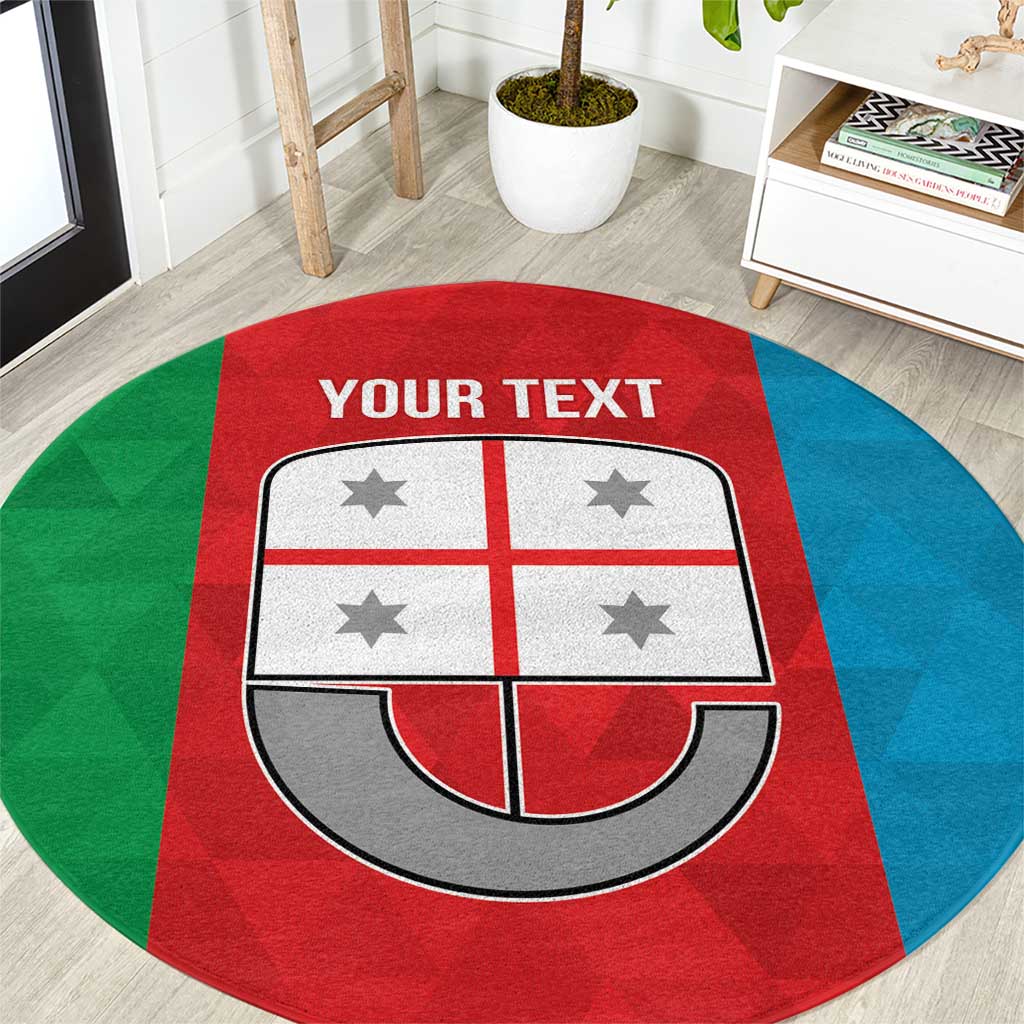Personalized Italy Liguria Round Carpet Inspiration Flags Style