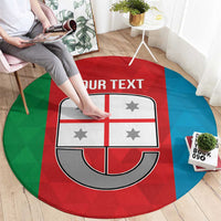 Personalized Italy Liguria Round Carpet Inspiration Flags Style