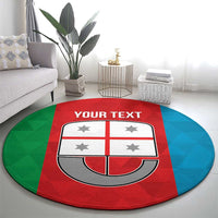 Personalized Italy Liguria Round Carpet Inspiration Flags Style