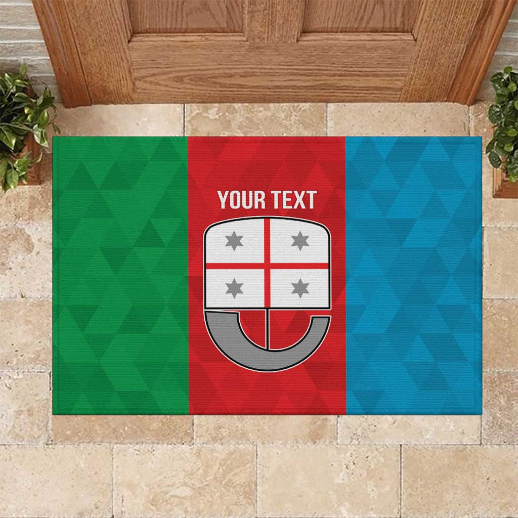 Personalized Italy Liguria Rubber Doormat Inspiration Flags Style