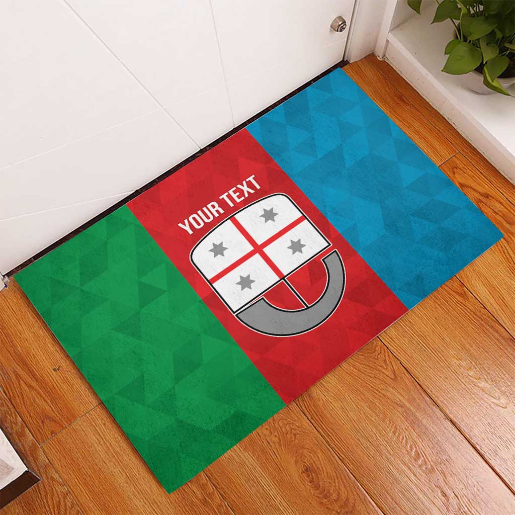 Personalized Italy Liguria Rubber Doormat Inspiration Flags Style