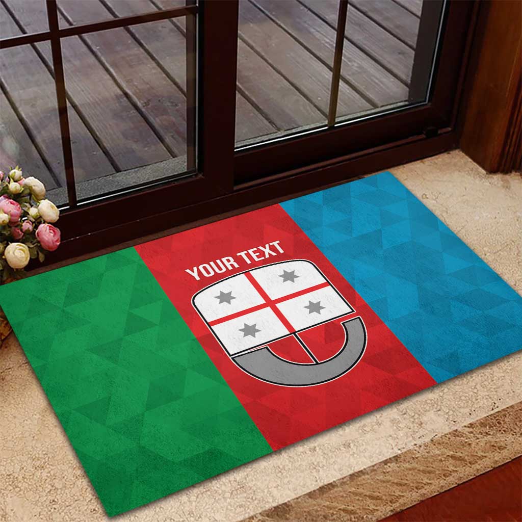 Personalized Italy Liguria Rubber Doormat Inspiration Flags Style