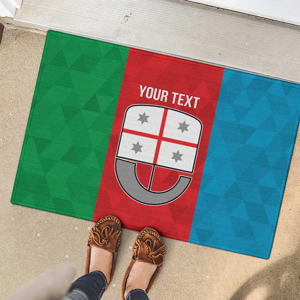 Personalized Italy Liguria Rubber Doormat Inspiration Flags Style