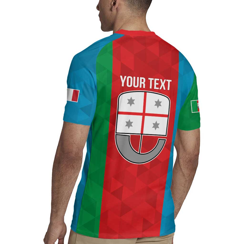 Personalized Italy Liguria Rugby Jersey Inspiration Flags Style