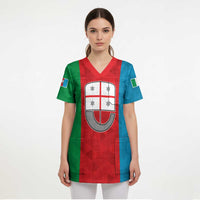 Personalized Italy Liguria Scrub Top Inspiration Flags Style - Wonder Print Shop