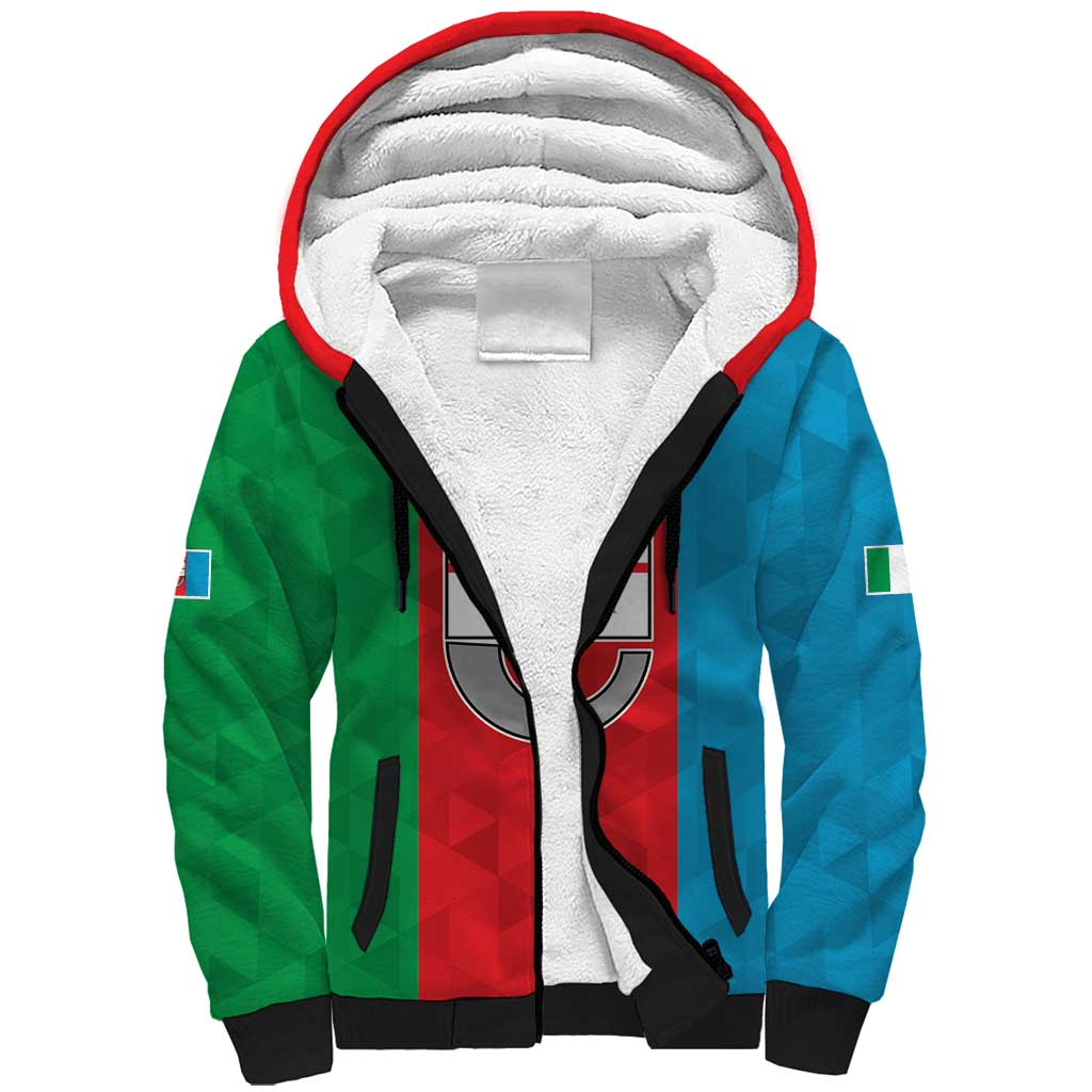 Personalized Italy Liguria Sherpa Hoodie Inspiration Flags Style