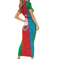 Personalized Italy Liguria Short Sleeve Bodycon Dress Inspiration Flags Style