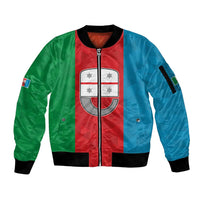 Personalized Italy Liguria Sleeve Zip Bomber Jacket Inspiration Flags Style