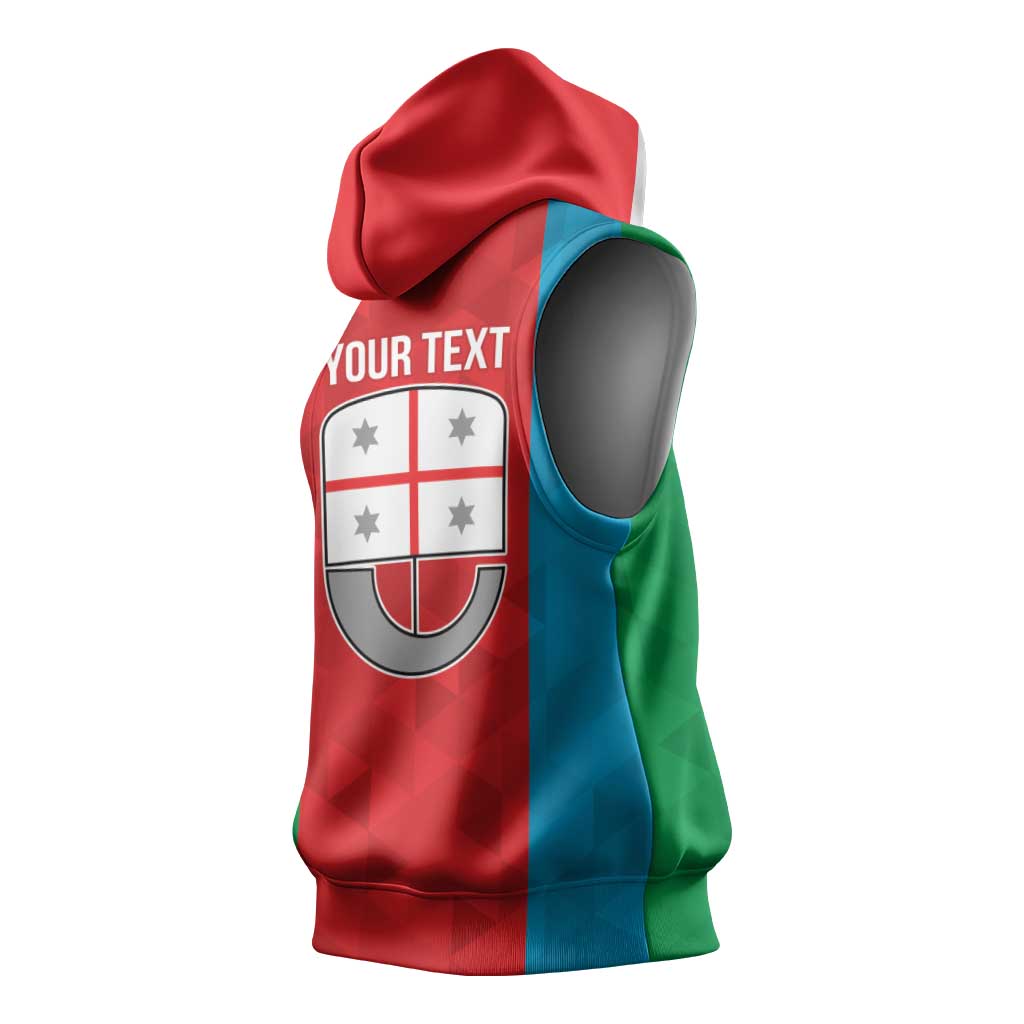 Personalized Italy Liguria Sleeveless Hoodie Inspiration Flags Style - Wonder Print Shop