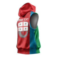Personalized Italy Liguria Sleeveless Hoodie Inspiration Flags Style - Wonder Print Shop