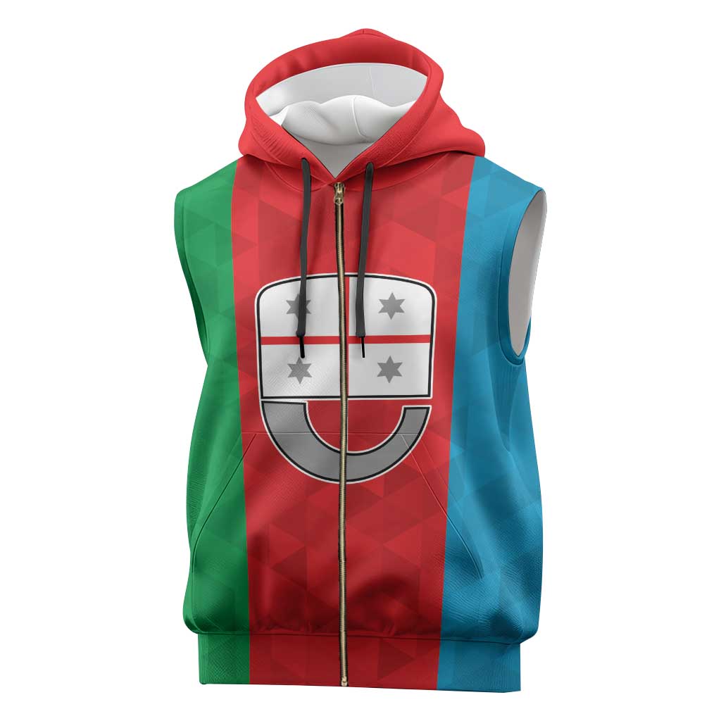 Personalized Italy Liguria Sleeveless Zip Hoodie Inspiration Flags Style - Wonder Print Shop