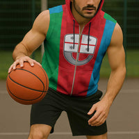 Personalized Italy Liguria Sleeveless Zip Hoodie Inspiration Flags Style - Wonder Print Shop