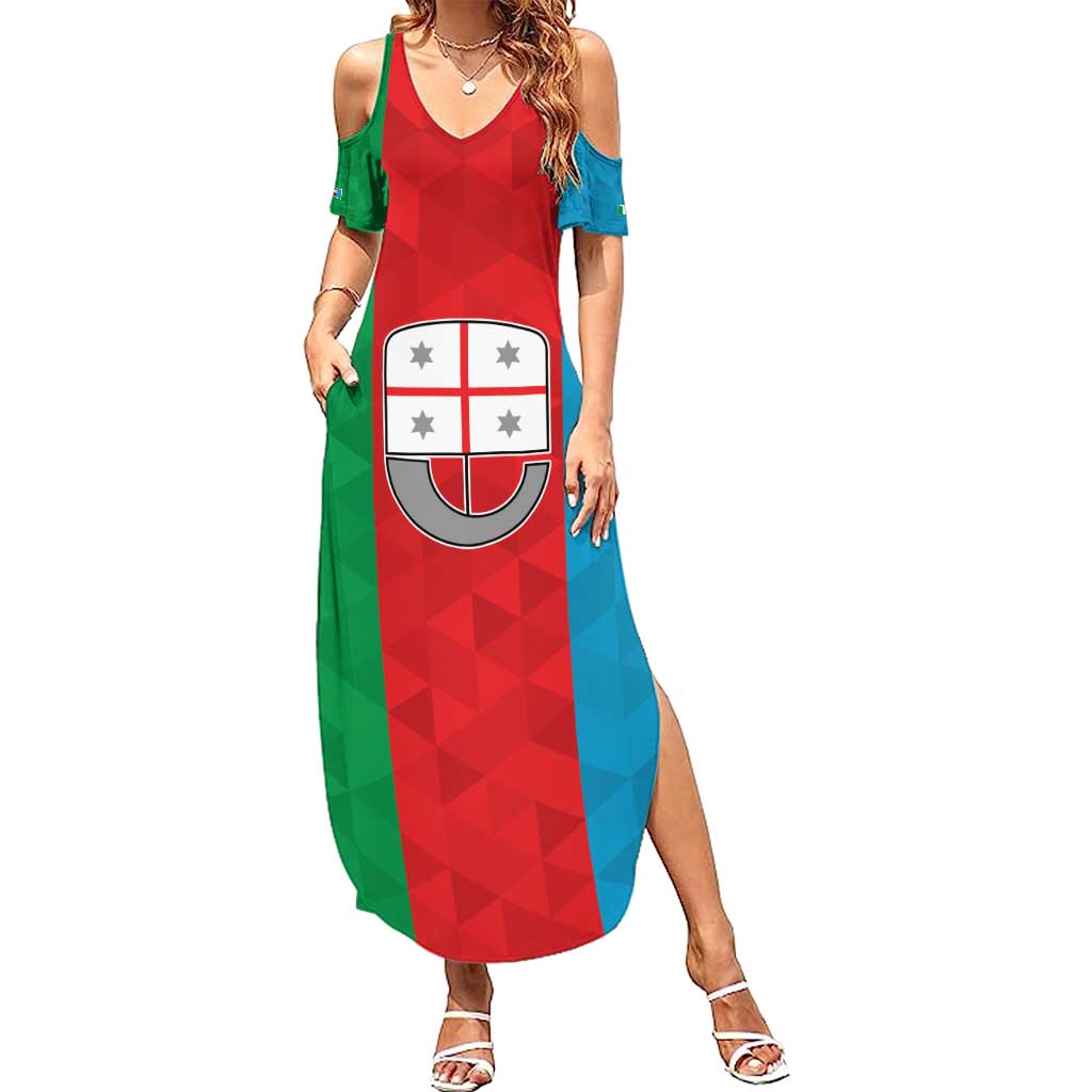 Personalized Italy Liguria Summer Maxi Dress Inspiration Flags Style