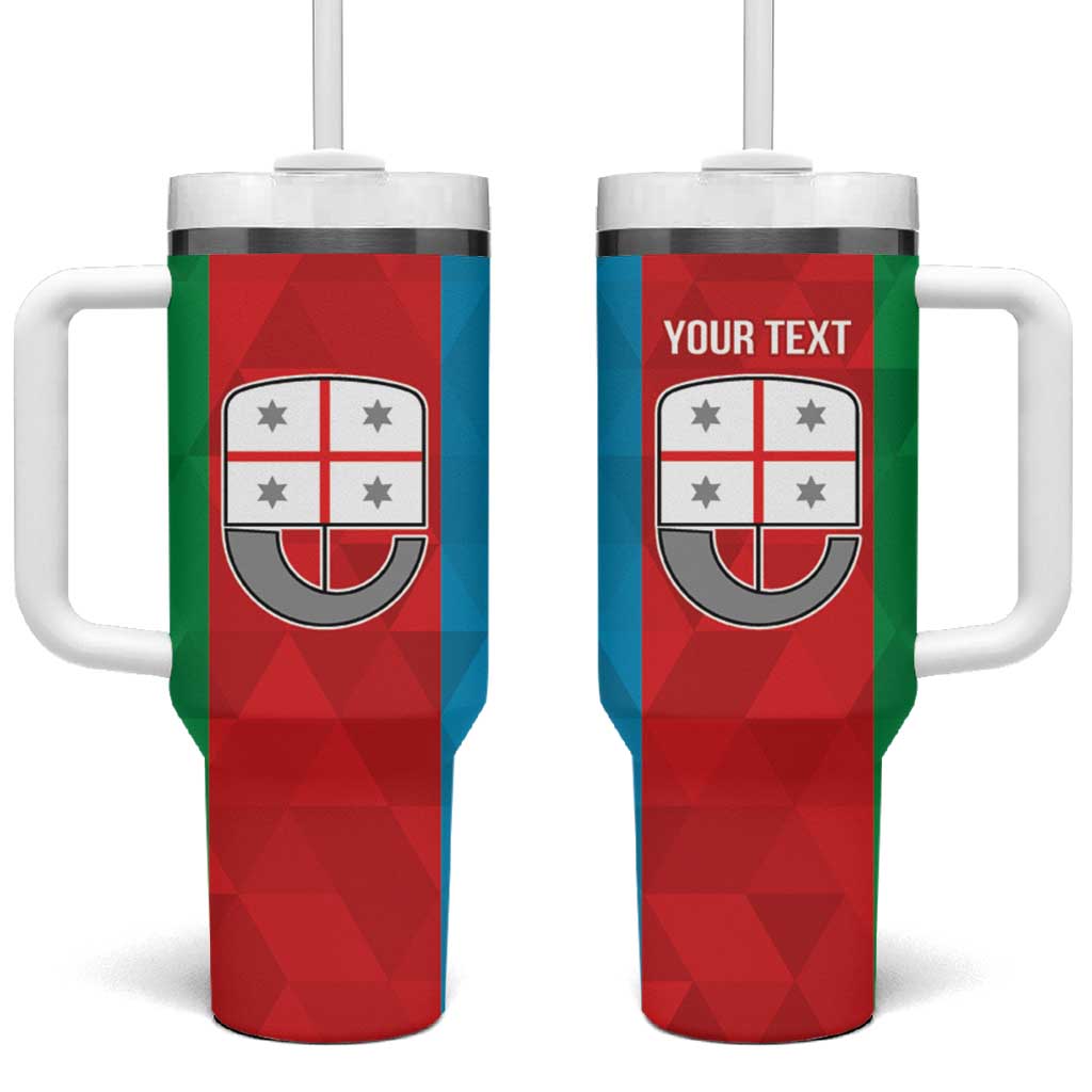 Personalized Italy Liguria Tumbler With Handle Inspiration Flags Style