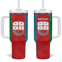 Personalized Italy Liguria Tumbler With Handle Inspiration Flags Style