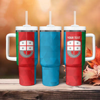 Personalized Italy Liguria Tumbler With Handle Inspiration Flags Style