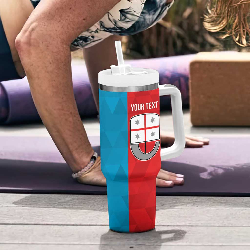 Personalized Italy Liguria Tumbler With Handle Inspiration Flags Style