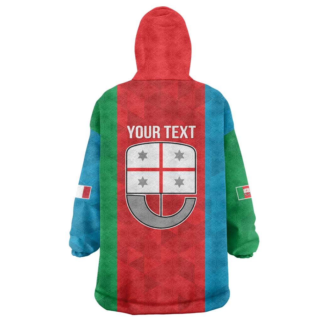 Personalized Italy Liguria Wearable Blanket Hoodie Inspiration Flags Style