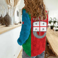 Personalized Italy Liguria Women Casual Shirt Inspiration Flags Style