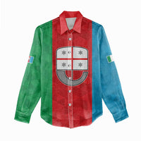 Personalized Italy Liguria Women Casual Shirt Inspiration Flags Style