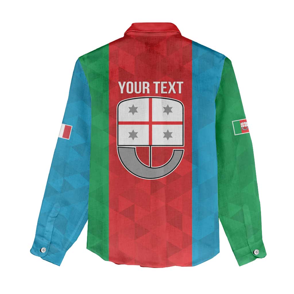 Personalized Italy Liguria Women Casual Shirt Inspiration Flags Style