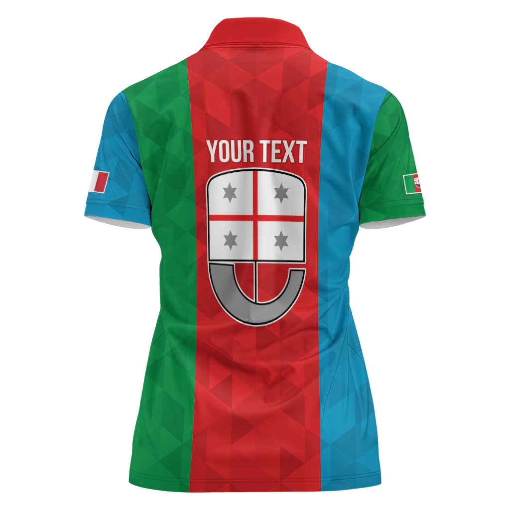 Personalized Italy Liguria Women Polo Shirt Inspiration Flags Style