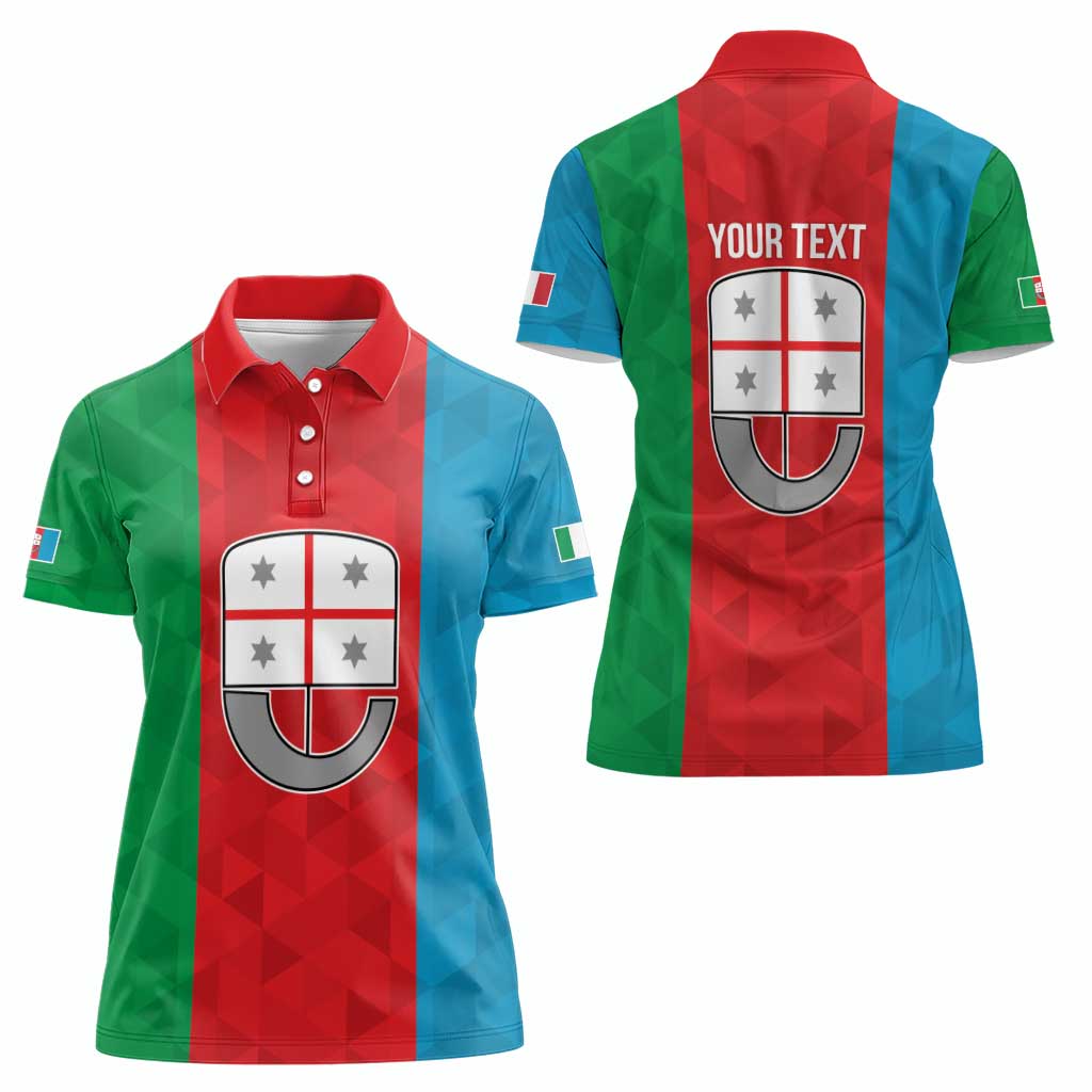 Personalized Italy Liguria Women Polo Shirt Inspiration Flags Style
