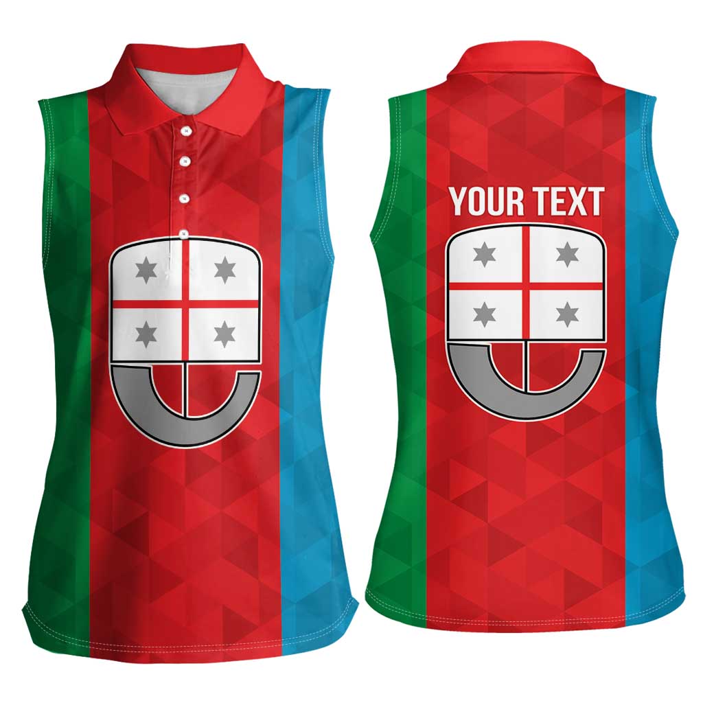 Personalized Italy Liguria Women Sleeveless Polo Shirt Inspiration Flags Style