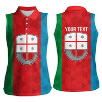 Personalized Italy Liguria Women Sleeveless Polo Shirt Inspiration Flags Style