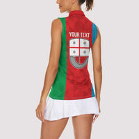 Personalized Italy Liguria Women Sleeveless Polo Shirt Inspiration Flags Style