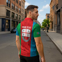 Personalized Italy Liguria Zipper Polo Shirt Inspiration Flags Style - Wonder Print Shop