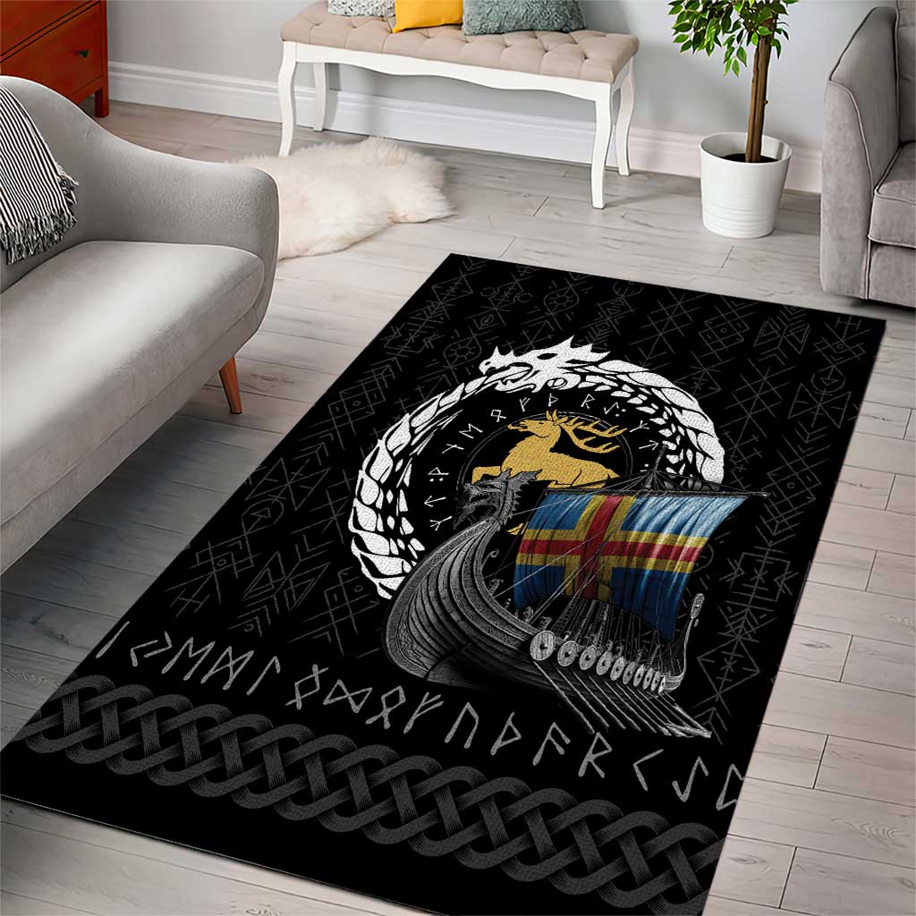 Aland Viking Drakkar Area Rug Viking Blood - Wonder Print Shop