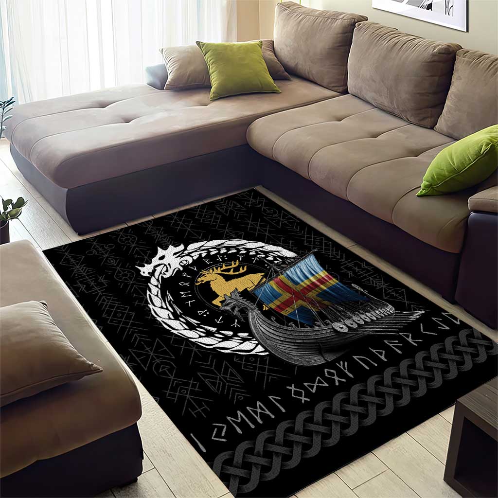 Aland Viking Drakkar Area Rug Viking Blood - Wonder Print Shop