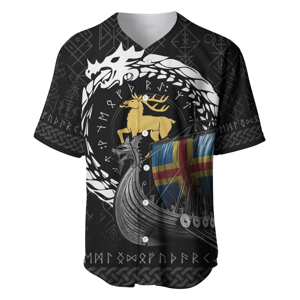 Aland Viking Drakkar Baseball Jersey Viking Blood - Wonder Print Shop