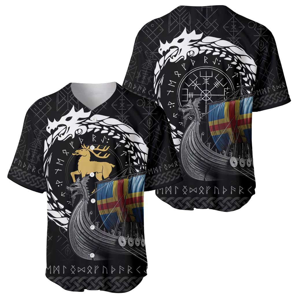 Aland Viking Drakkar Baseball Jersey Viking Blood - Wonder Print Shop