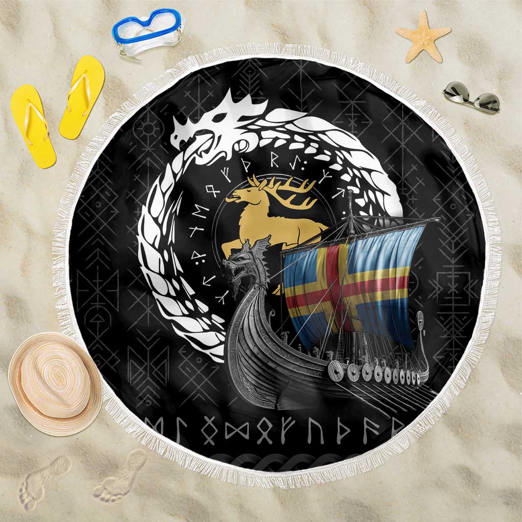 Aland Viking Drakkar Beach Blanket Viking Blood - Wonder Print Shop