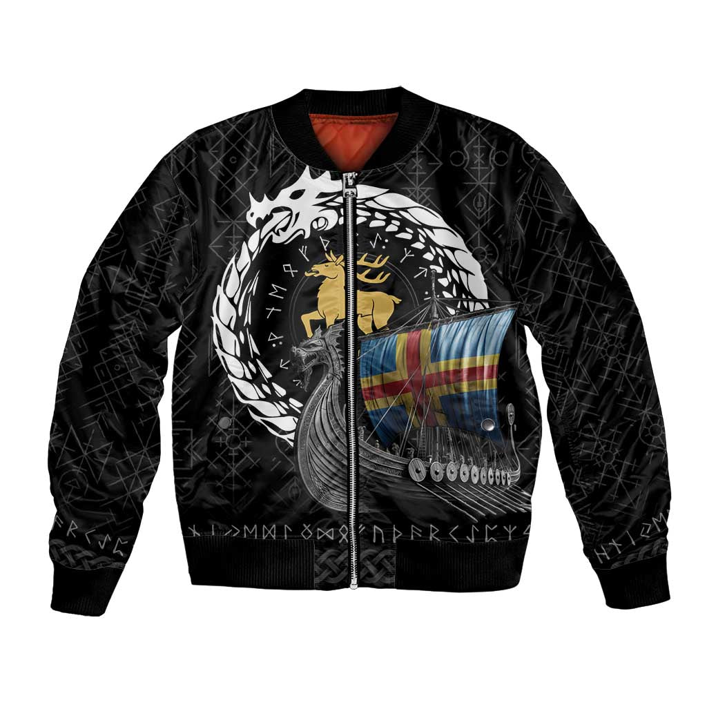 Aland Viking Drakkar Bomber Jacket Viking Blood - Wonder Print Shop