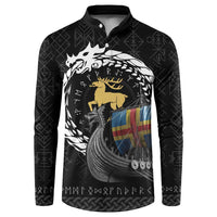 Aland Viking Drakkar Button Sweatshirt Viking Blood - Wonder Print Shop