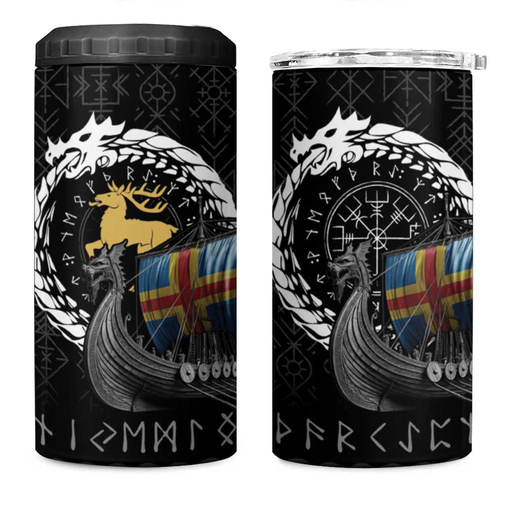 Aland Viking Drakkar 4 in 1 Can Cooler Tumbler Viking Blood - Wonder Print Shop