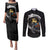 Aland Viking Drakkar Couples Matching Puletasi and Long Sleeve Button Shirt Viking Blood - Wonder Print Shop