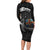 Aland Viking Drakkar Family Matching Long Sleeve Bodycon Dress and Hawaiian Shirt Viking Blood - Wonder Print Shop