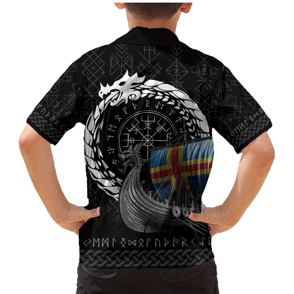 Aland Viking Drakkar Family Matching Mermaid Dress and Hawaiian Shirt Viking Blood - Wonder Print Shop